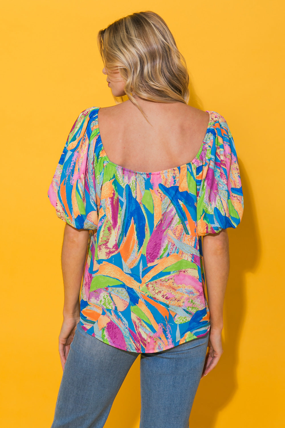 Honestly Breathtaking Woven Top with Sweetheart Neckline