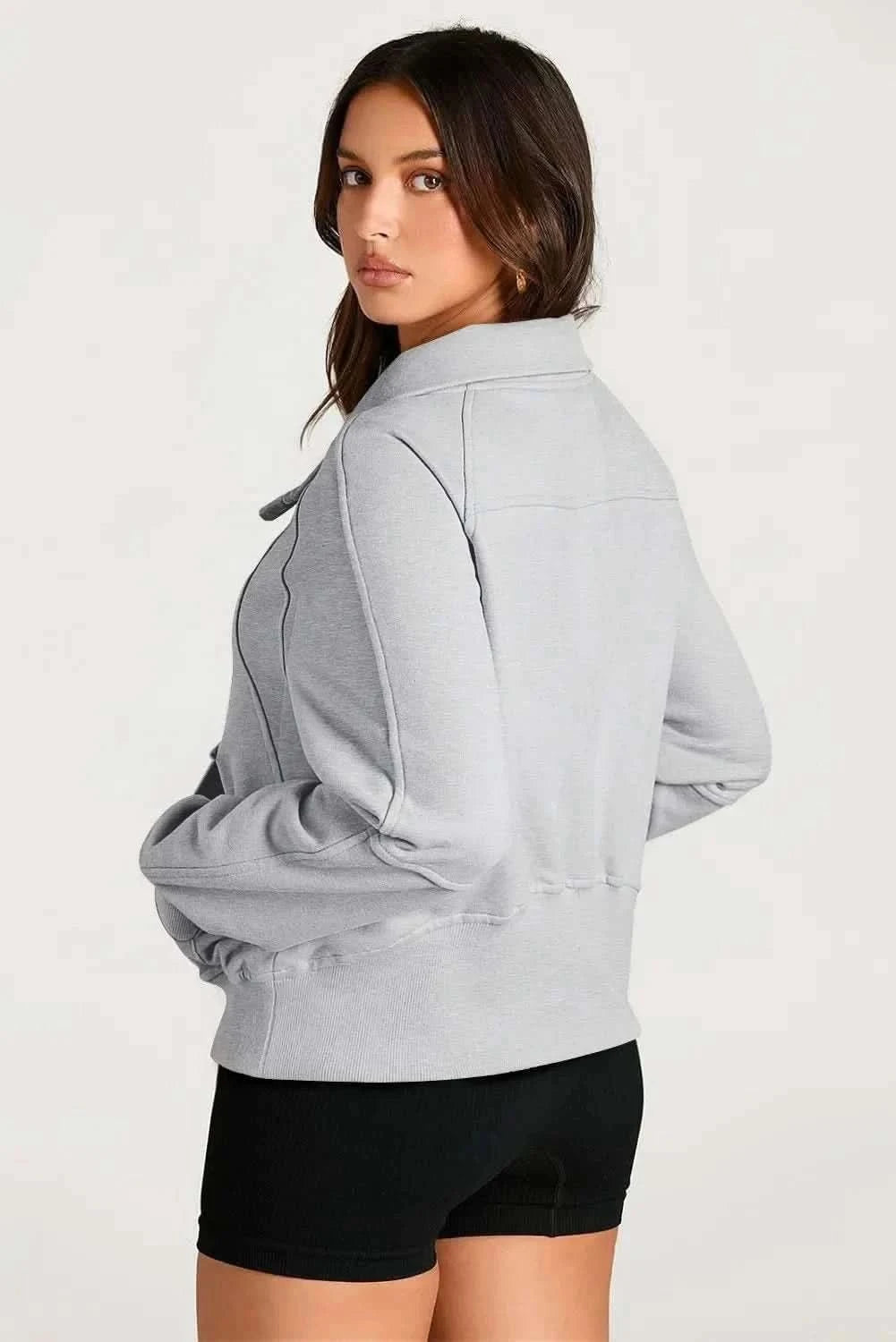 Half Zip Long Sleeve Sweatshirt - Love Salve