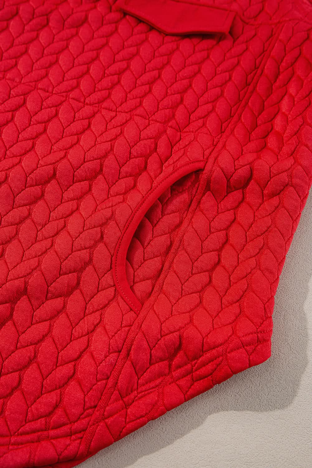 Tomato red plus size pullover - Love Salve