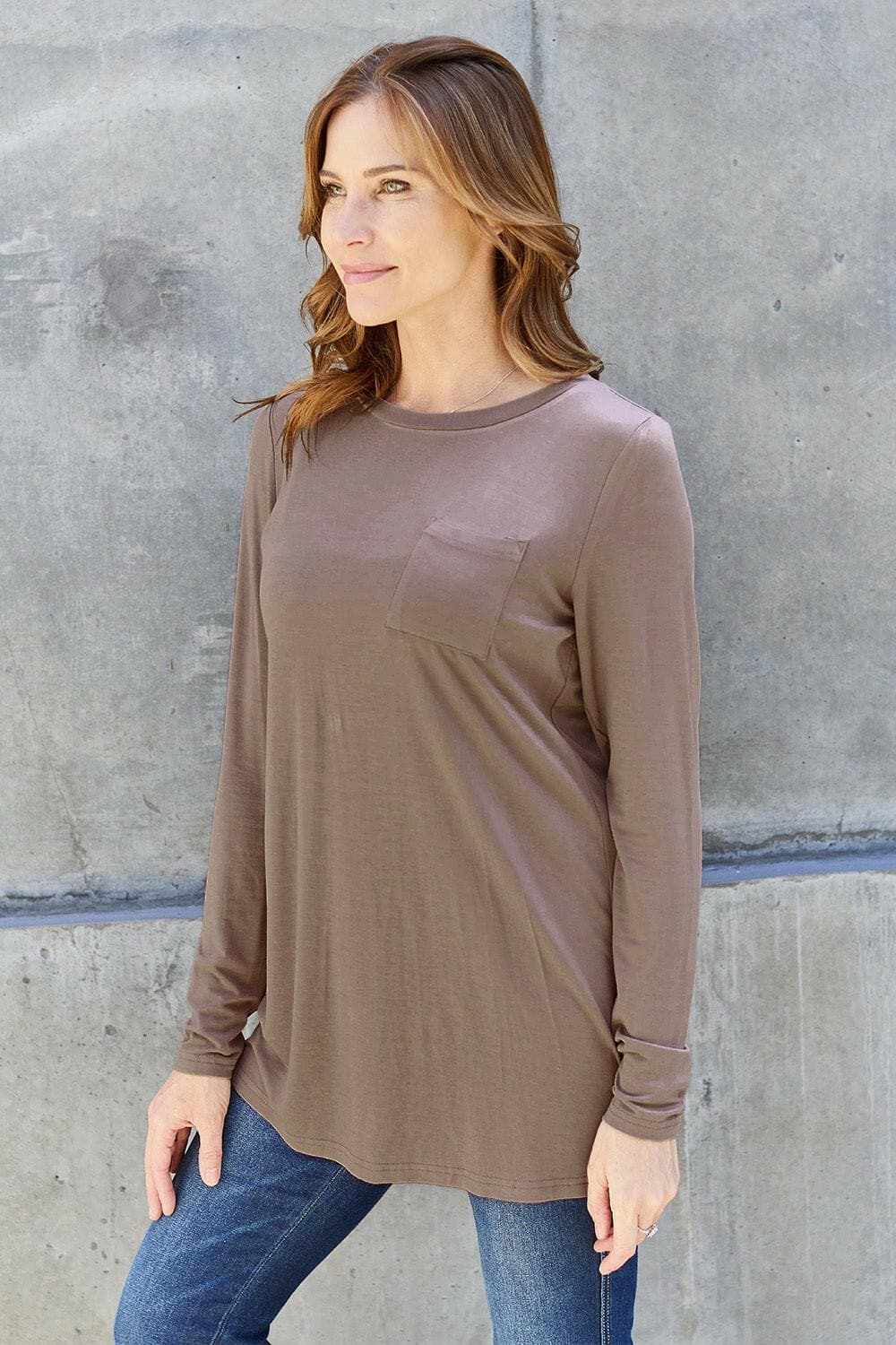 Luxe long sleeve top with pockets - Love Salve