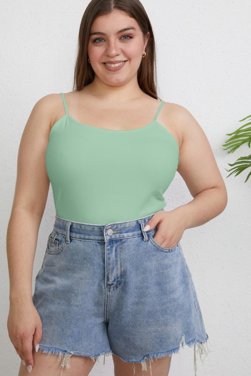 Basic Bae Full Size Round Neck Slim Cami for Women - Love Salve