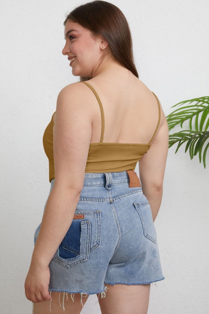Basic Bae Full Size Round Neck Slim Cami for Women - Love Salve