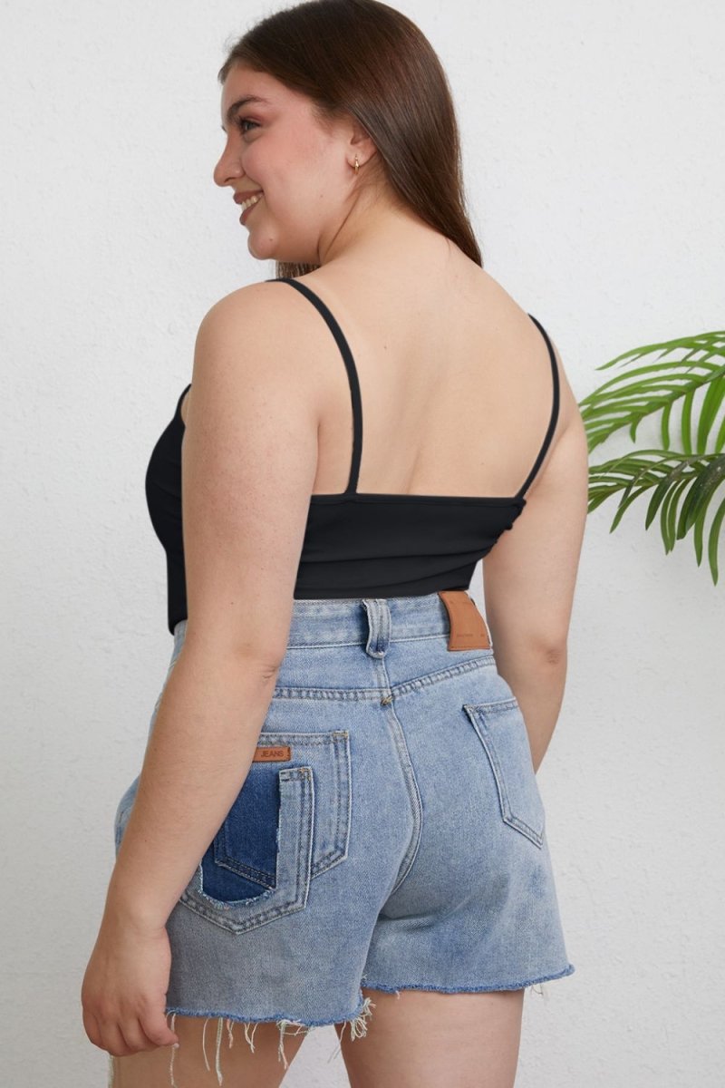 Basic Bae Full Size Round Neck Slim Cami for Women - Love Salve