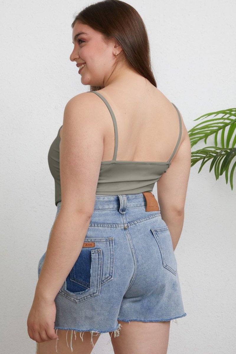 Basic Bae Full Size Round Neck Slim Cami for Women - Love Salve