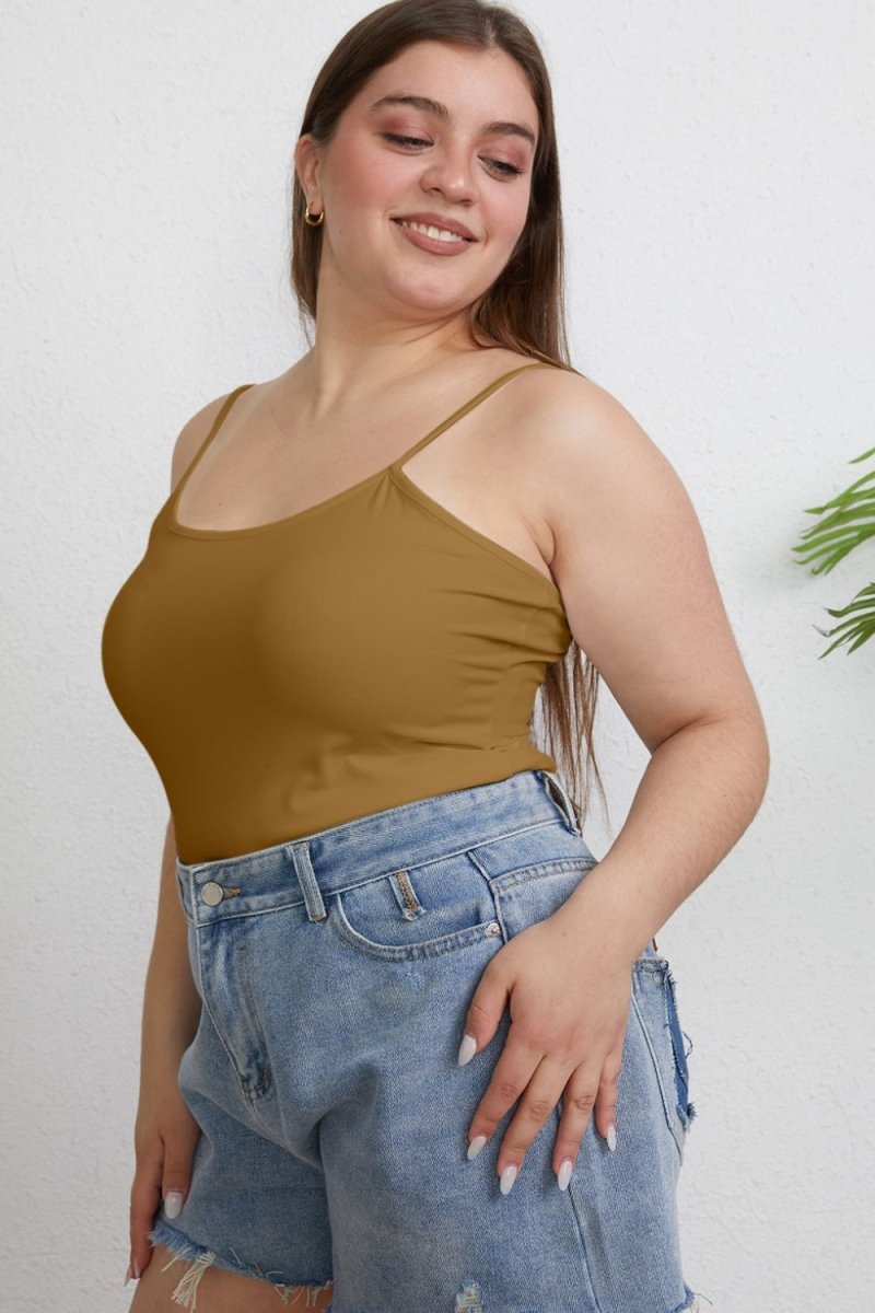 Basic Bae Full Size Round Neck Slim Cami for Women - Love Salve