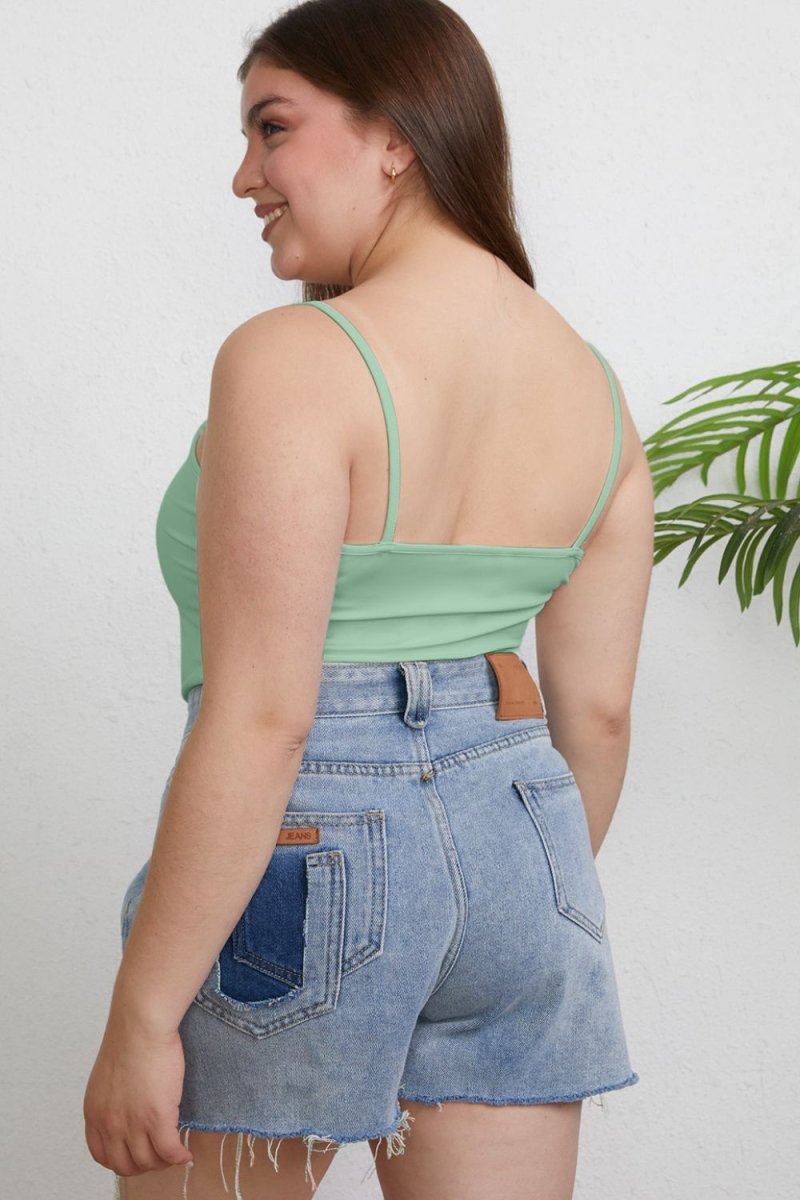 Basic Bae Full Size Round Neck Slim Cami for Women - Love Salve