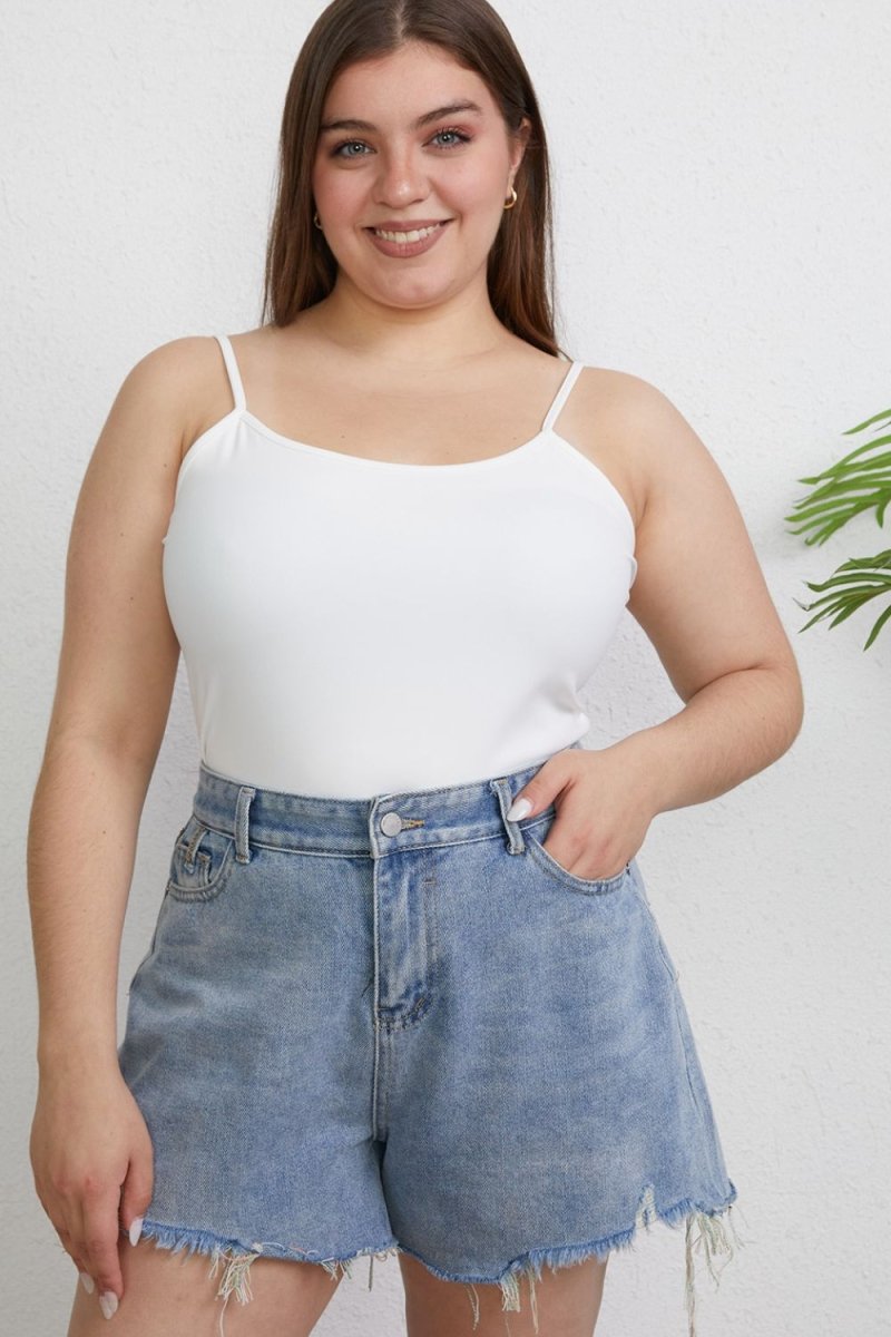 Basic Bae Full Size Round Neck Slim Cami for Women - Love Salve