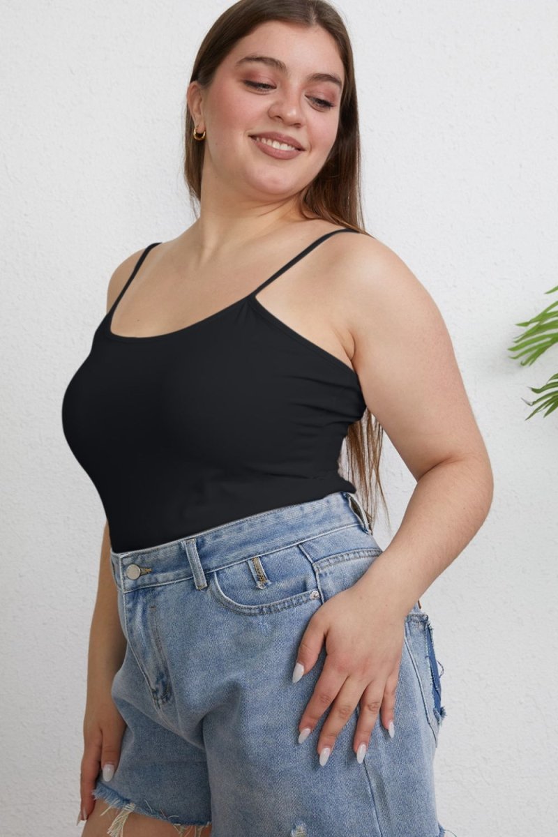 Basic Bae Full Size Round Neck Slim Cami for Women - Love Salve