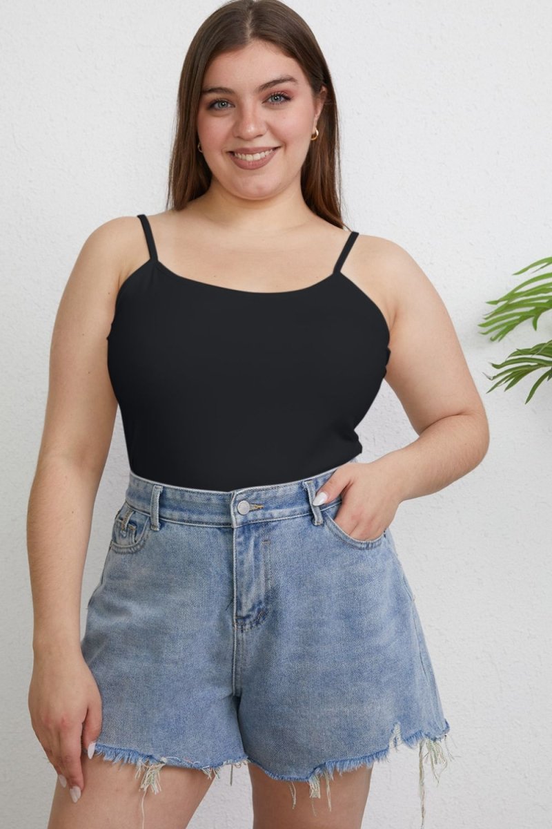 Basic Bae Full Size Round Neck Slim Cami for Women - Love Salve