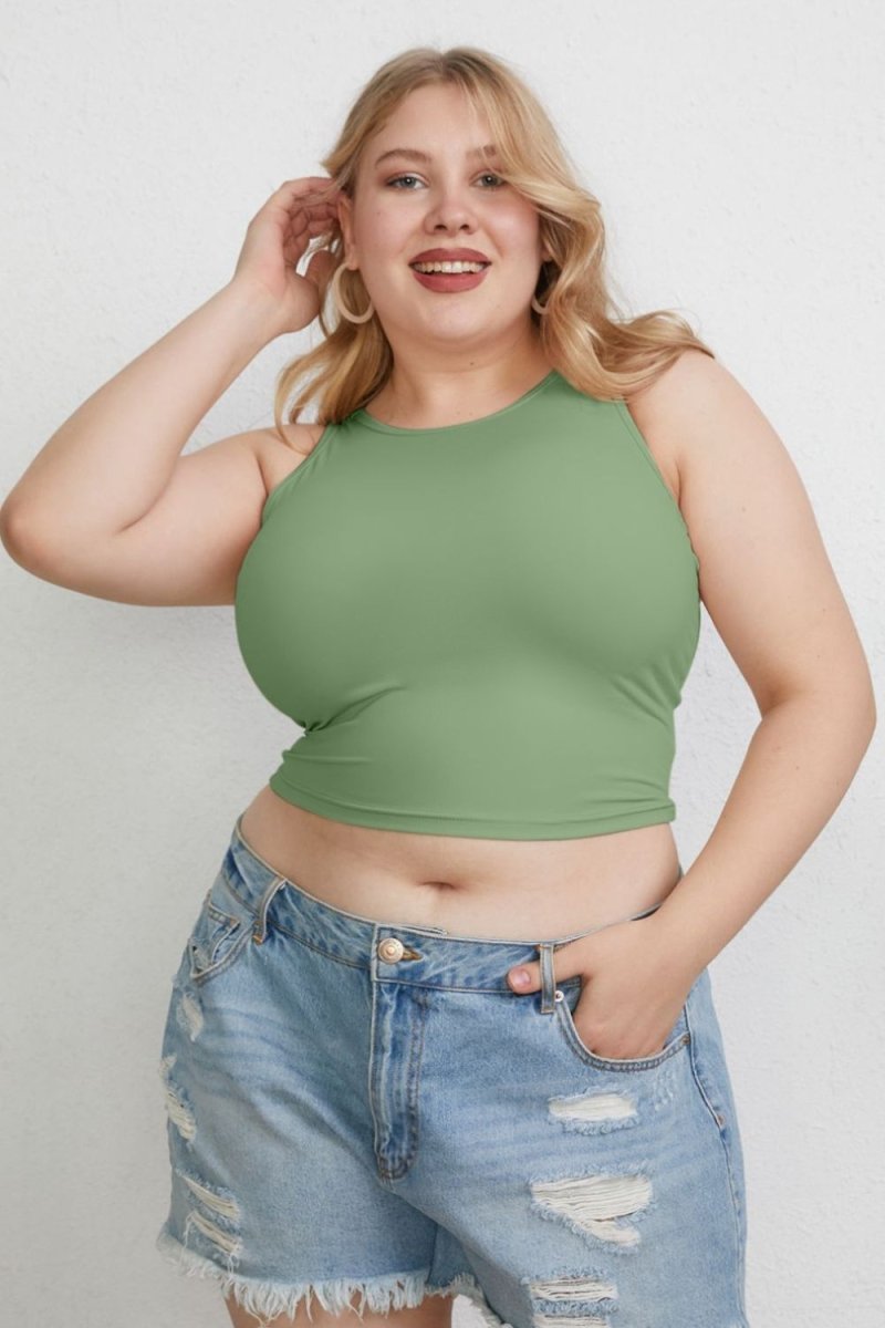 Basic Bae Full Size Round Neck Slim Tank for Women - Love Salve