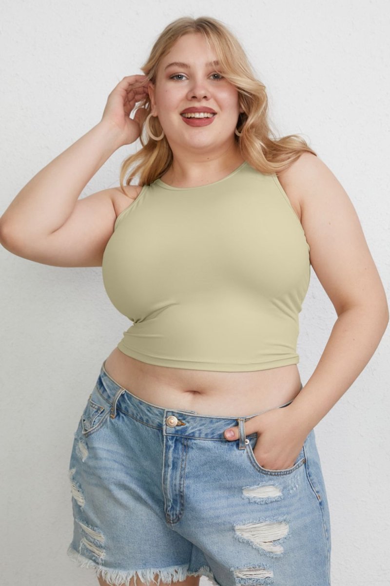 Basic Bae Full Size Round Neck Slim Tank for Women - Love Salve