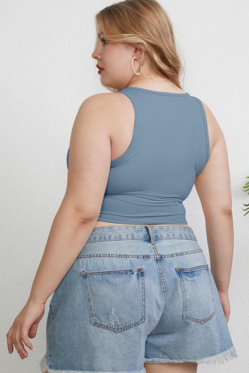 Basic Bae Full Size Round Neck Slim Tank for Women - Love Salve