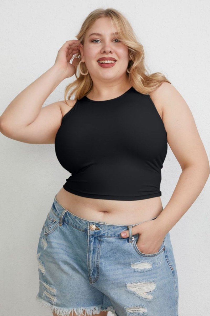 Basic Bae Full Size Round Neck Slim Tank for Women - Love Salve