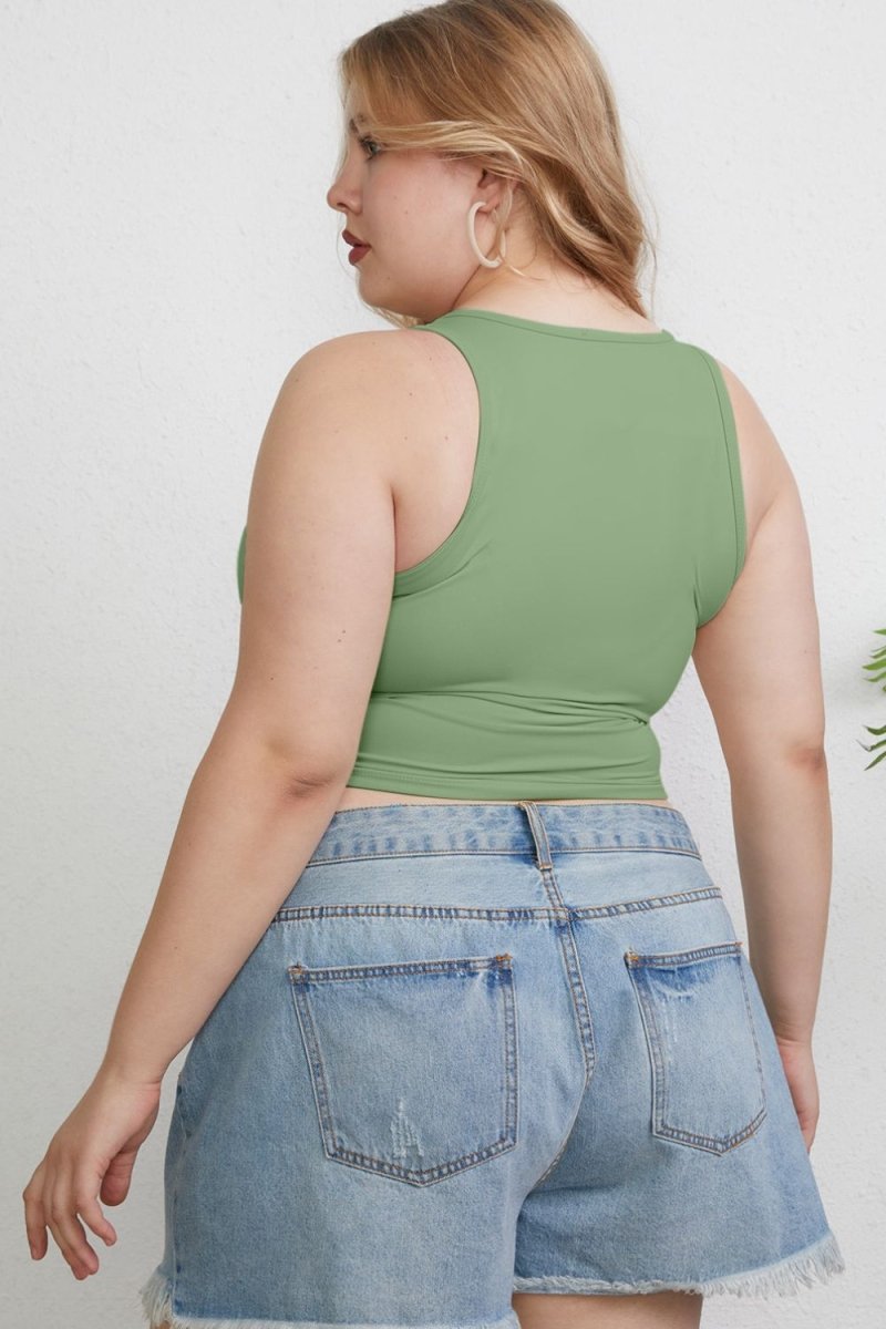 Basic Bae Full Size Round Neck Slim Tank for Women - Love Salve