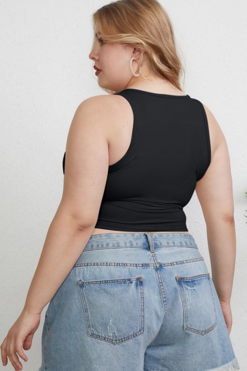 Basic Bae Full Size Round Neck Slim Tank for Women - Love Salve