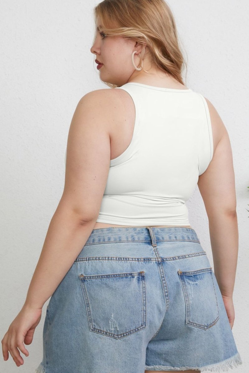 Basic Bae Full Size Round Neck Slim Tank for Women - Love Salve