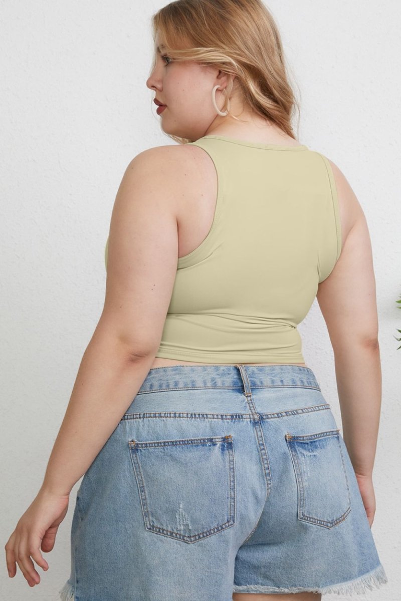 Basic Bae Full Size Round Neck Slim Tank for Women - Love Salve