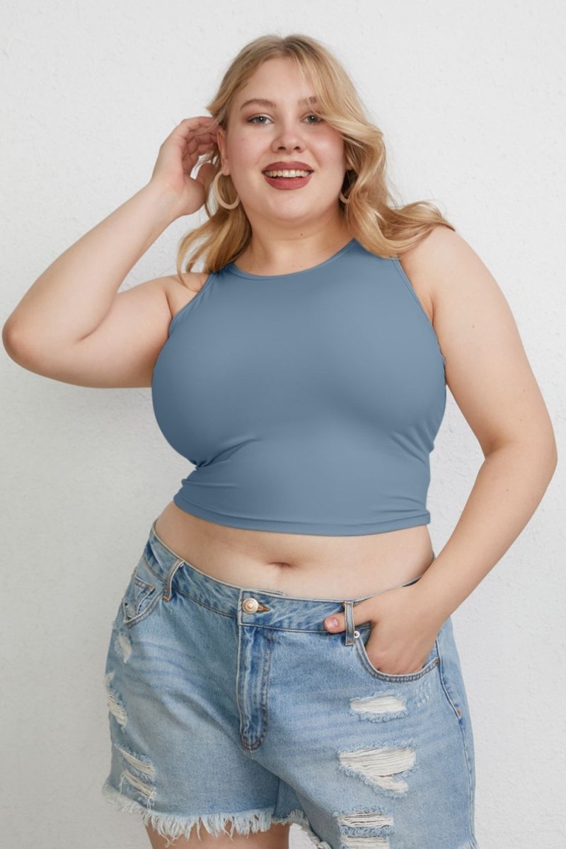 Basic Bae Full Size Round Neck Slim Tank for Women - Love Salve