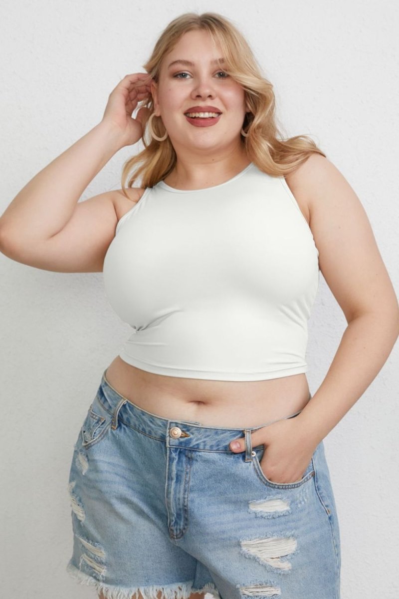 Basic Bae Full Size Round Neck Slim Tank for Women - Love Salve