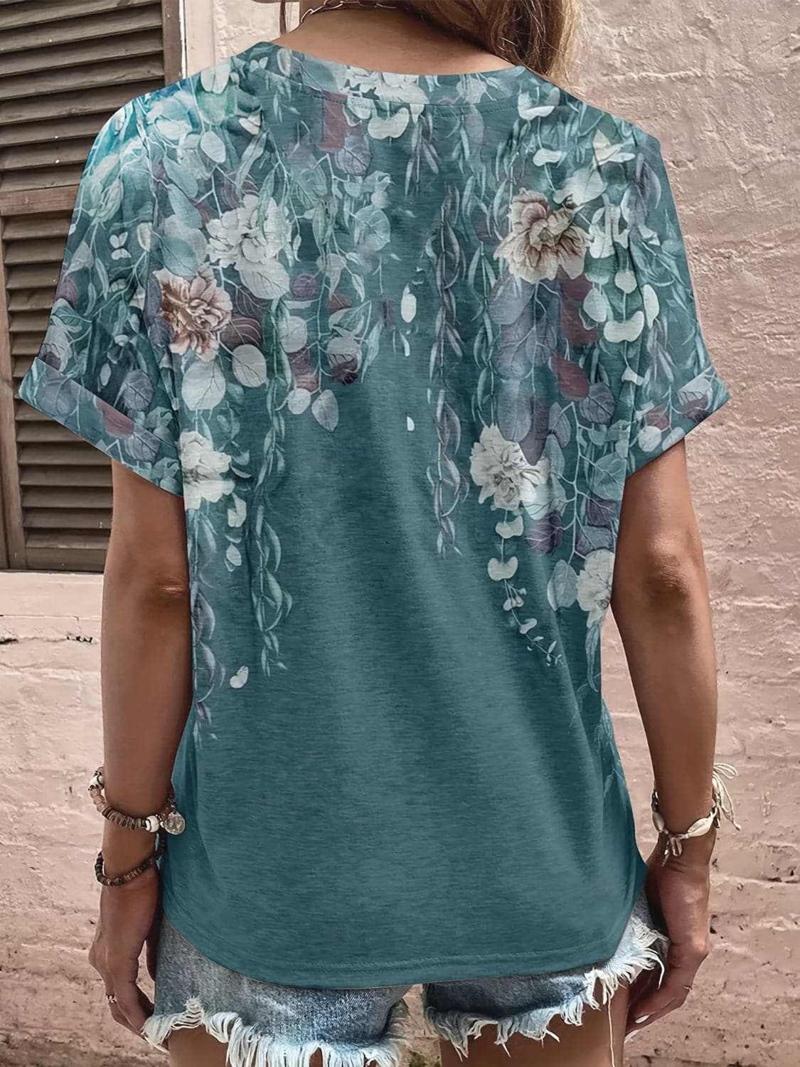 Chic sheer short sleeve blouse - Love Salve