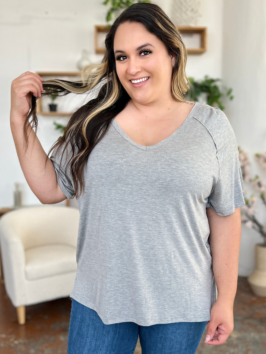 ShopBasicbae: Bamboo V-Neck Tee