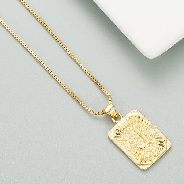 Golden Glow Initial Necklace - Letter Talia Collection