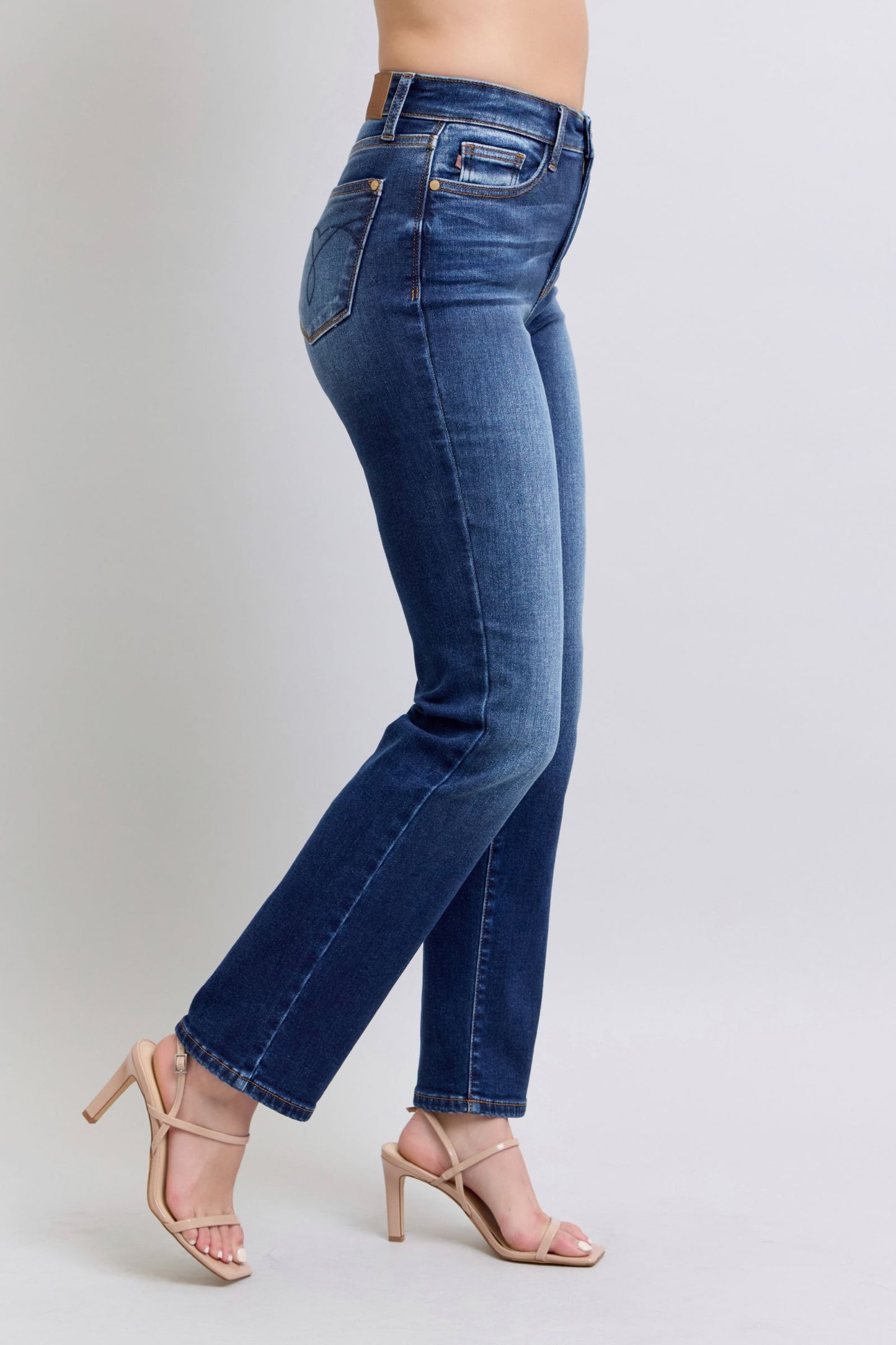 Judy Blue Full-Size Straight Leg Jeans - Effortless Chic with Pockets