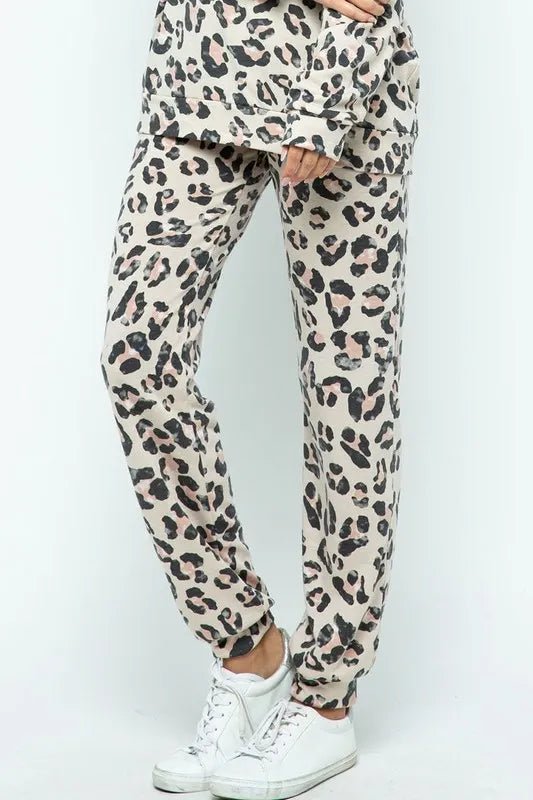 BiBi Leopard Casual Pants with Side Pockets for Women - Love Salve