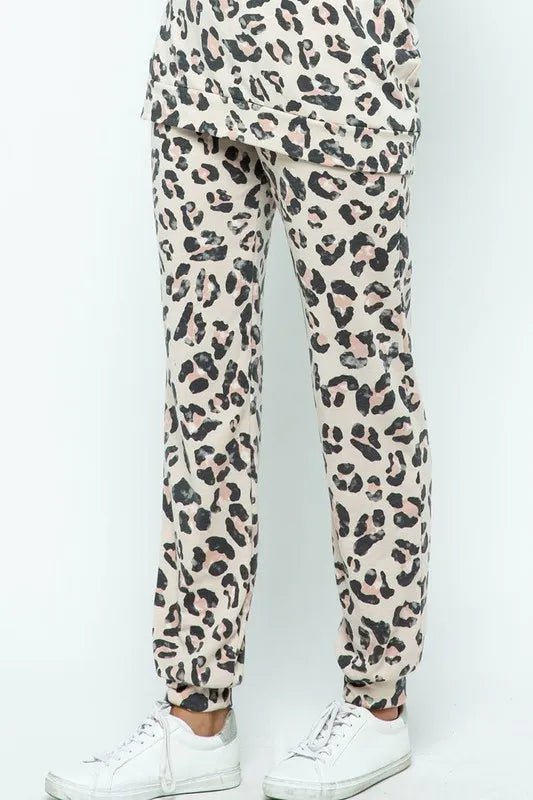 BiBi Leopard Casual Pants with Side Pockets for Women - Love Salve
