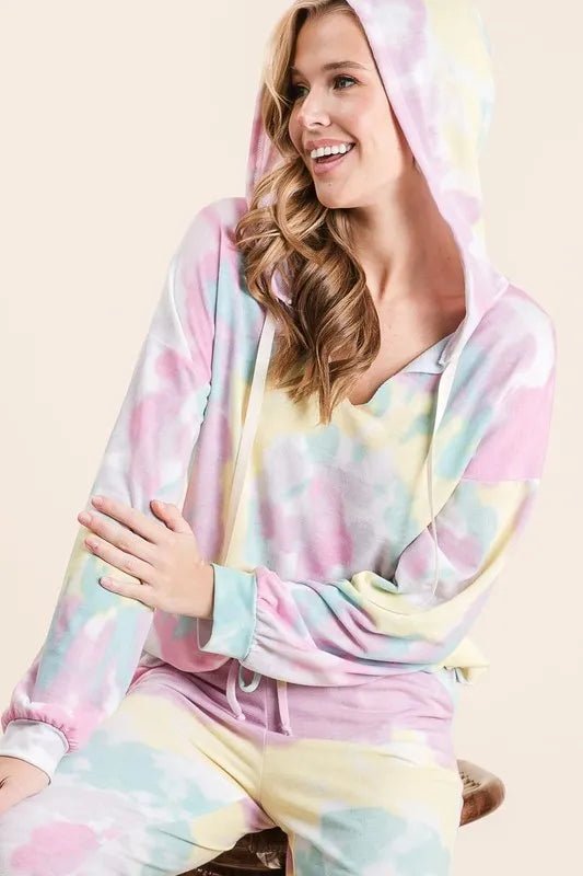 BiBi Tie Dye French Terry Casual Pants for Everyday Comfort - Love Salve