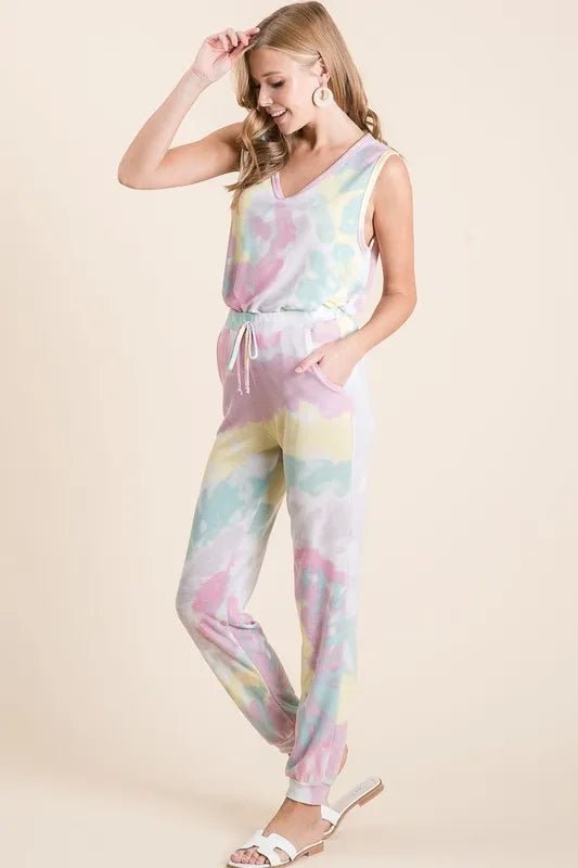 BiBi Tie Dye French Terry Casual Pants for Everyday Comfort - Love Salve