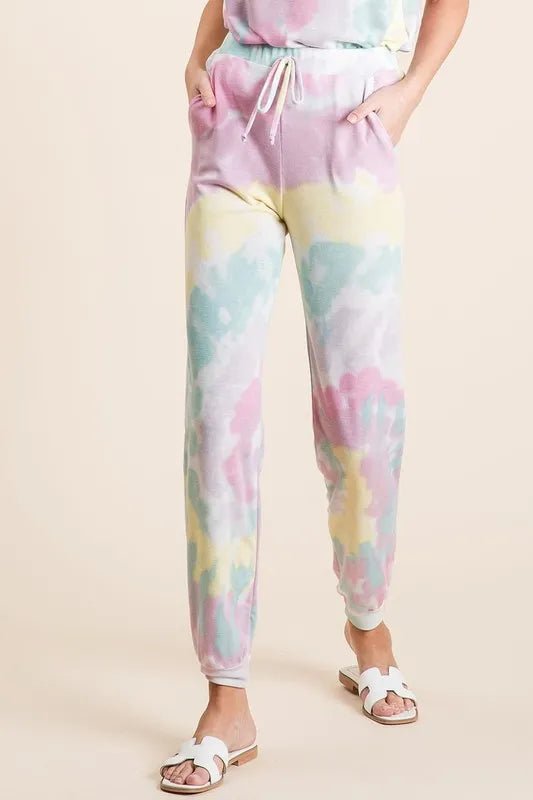 BiBi Tie Dye French Terry Casual Pants for Everyday Comfort - Love Salve