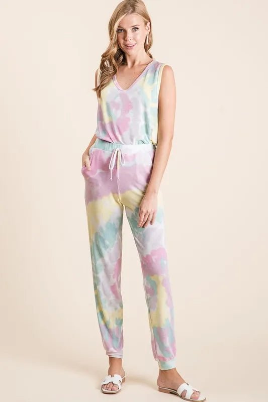 BiBi Tie Dye French Terry Casual Pants for Everyday Comfort - Love Salve