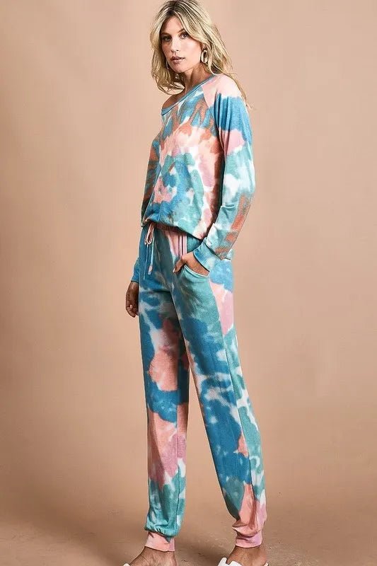 BiBi Tie Dye French Terry Jogger Pants for Cozy Comfort - Love Salve