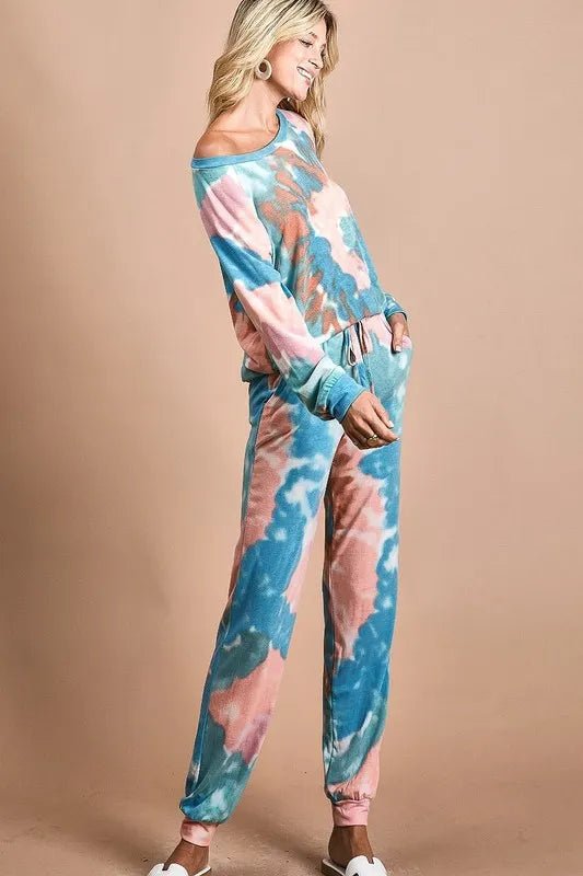 BiBi Tie Dye French Terry Jogger Pants for Cozy Comfort - Love Salve