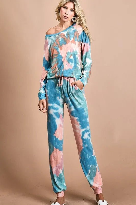 BiBi Tie Dye French Terry Jogger Pants for Cozy Comfort - Love Salve