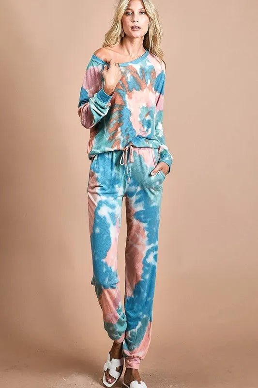 BiBi Tie Dye French Terry Jogger Pants for Cozy Comfort - Love Salve