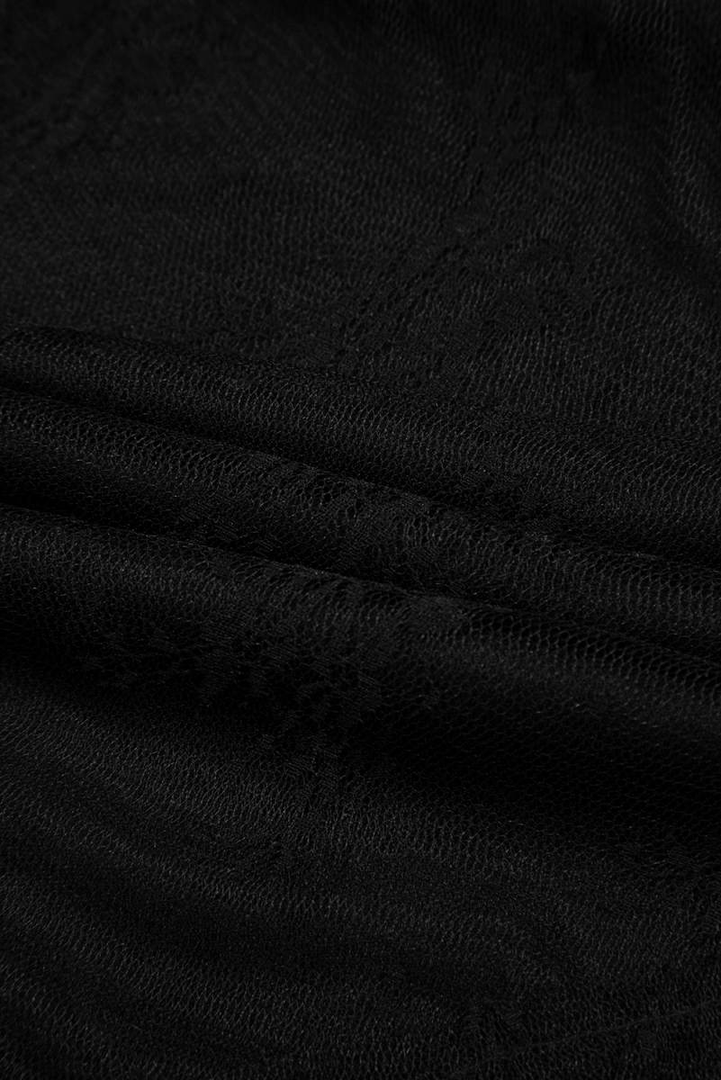 Black Lace Cascading Tiered High Waist Maxi Skirt Women - Love Salve