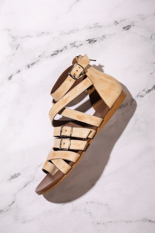 Blair White Leather Sandals With Adjustable Straps Wide Fit Naughty Monkey