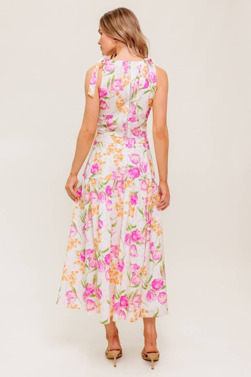 BOTANICAL BLISS WOVEN TOP AND SKIRT SET - Love Salve