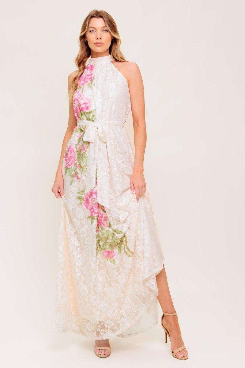 BOTANICAL DREAM WOVEN LACE MAXI DRESS - Love Salve