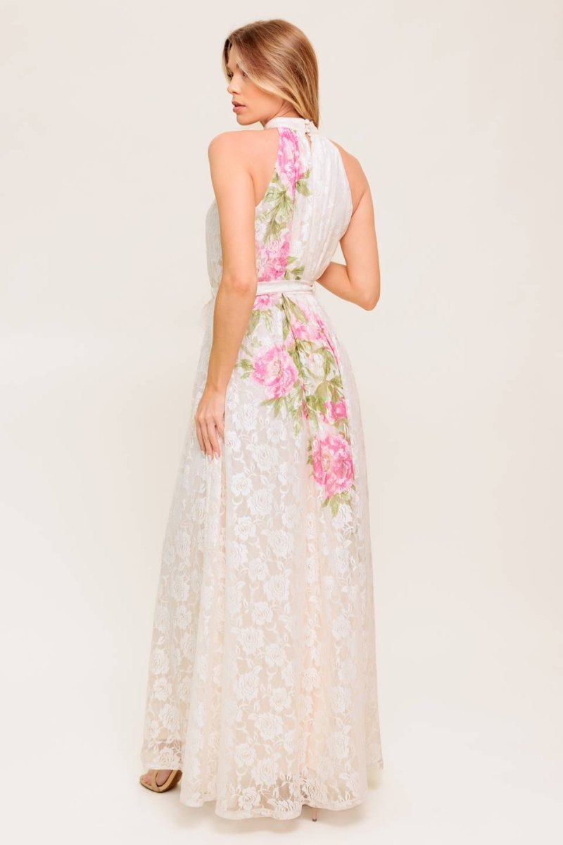 BOTANICAL DREAM WOVEN LACE MAXI DRESS - Love Salve