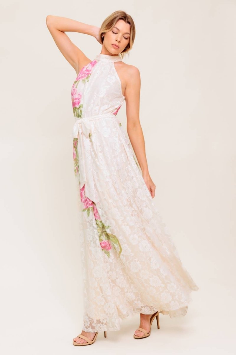 BOTANICAL DREAM WOVEN LACE MAXI DRESS - Love Salve