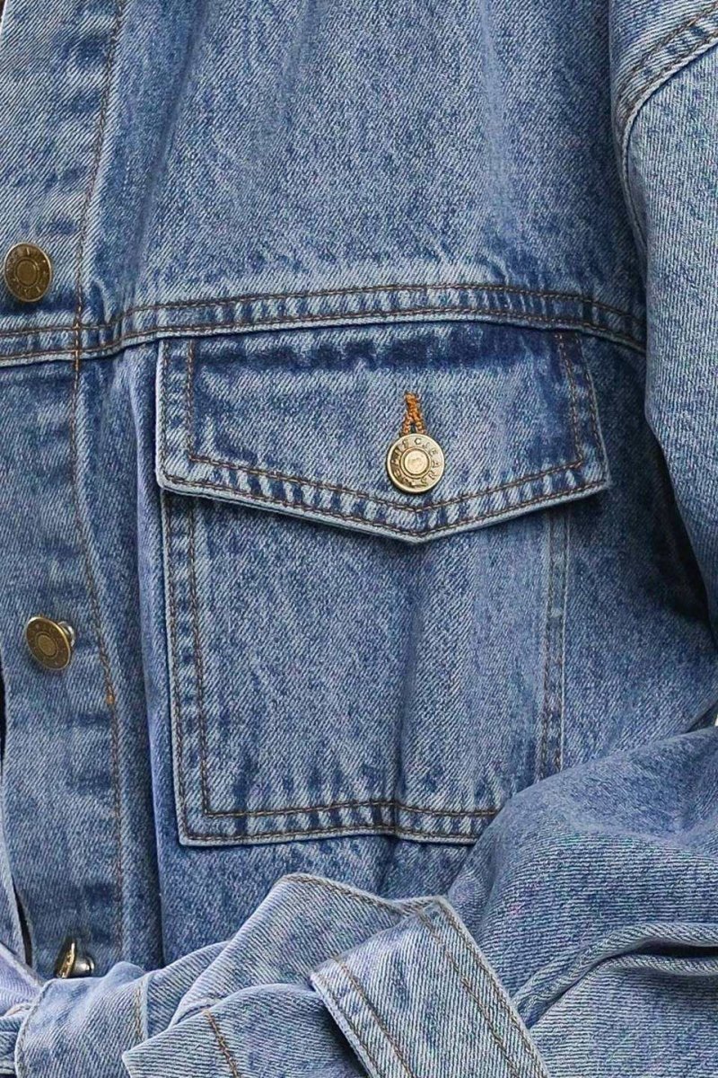 BREATHTAKING CHARM DENIM MIDI JACKET - Love Salve