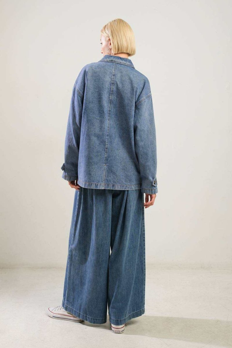 BREATHTAKING CHARM DENIM MIDI JACKET - Love Salve