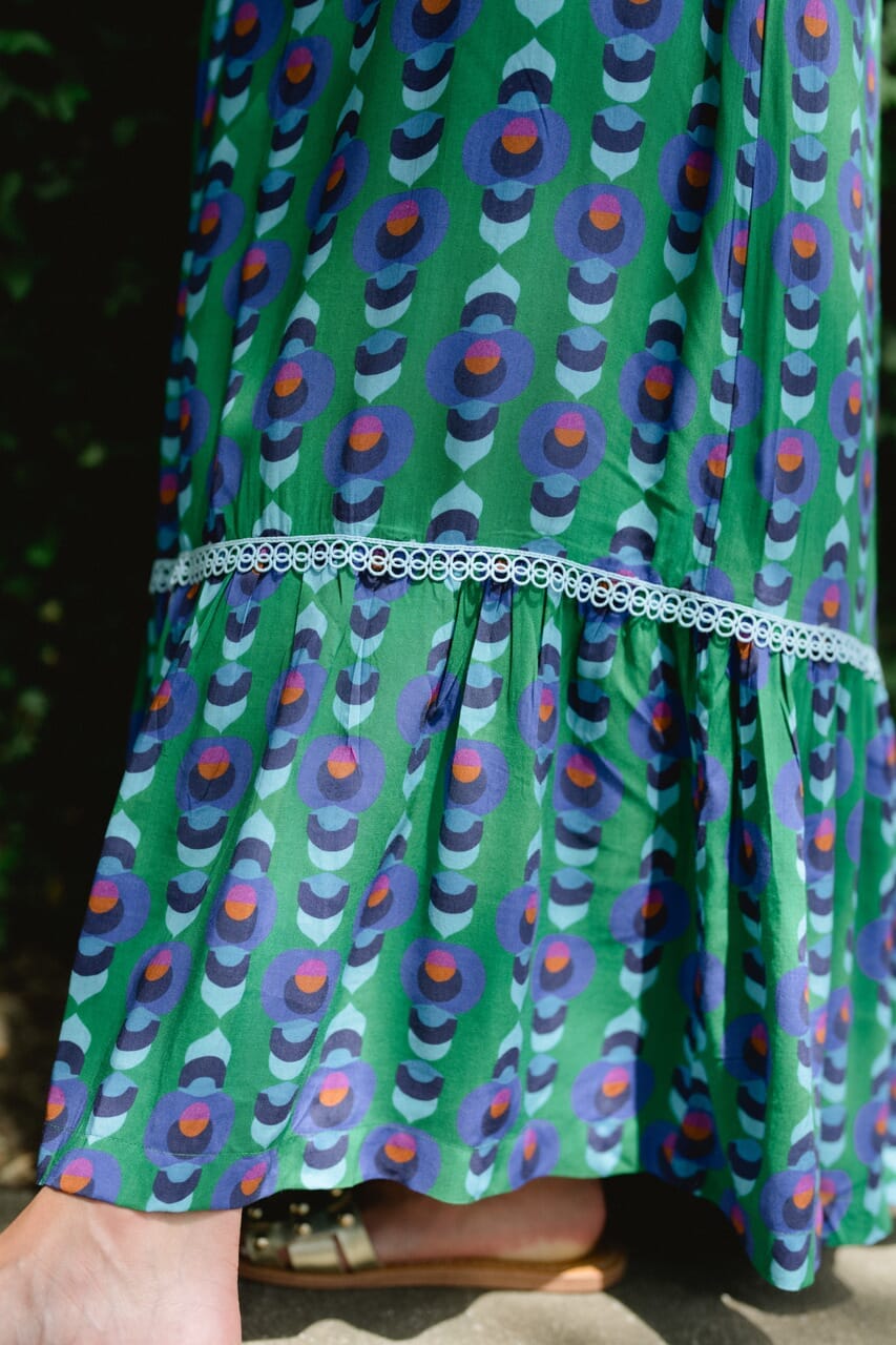 Alexi Maxi Dress- Winter Cobalt Green - Product back view Dresses by Briton Court