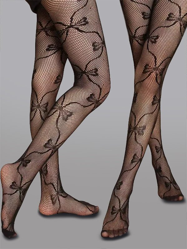 Butterfly Lace Thigh High Fishnet Stockings - Love Salve