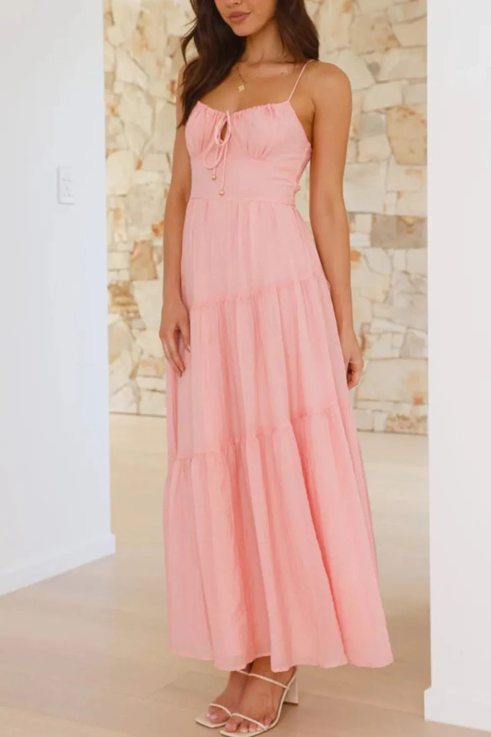 Whimsical Breeze Smocked Cami Maxi Dress