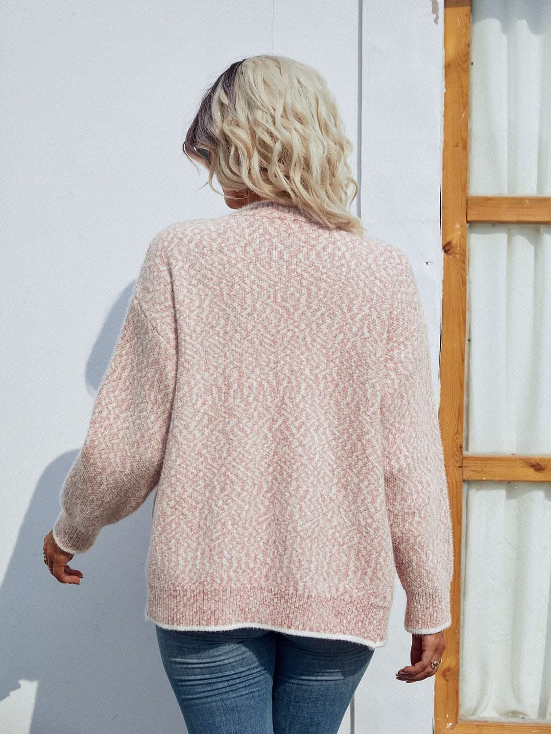 Button Down V-Neck Cardigan with Pockets.