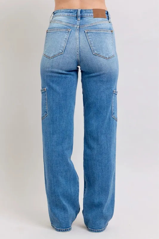 Judy Blue Plus Size High Waist 90s Straight Jeans - Love Salve
